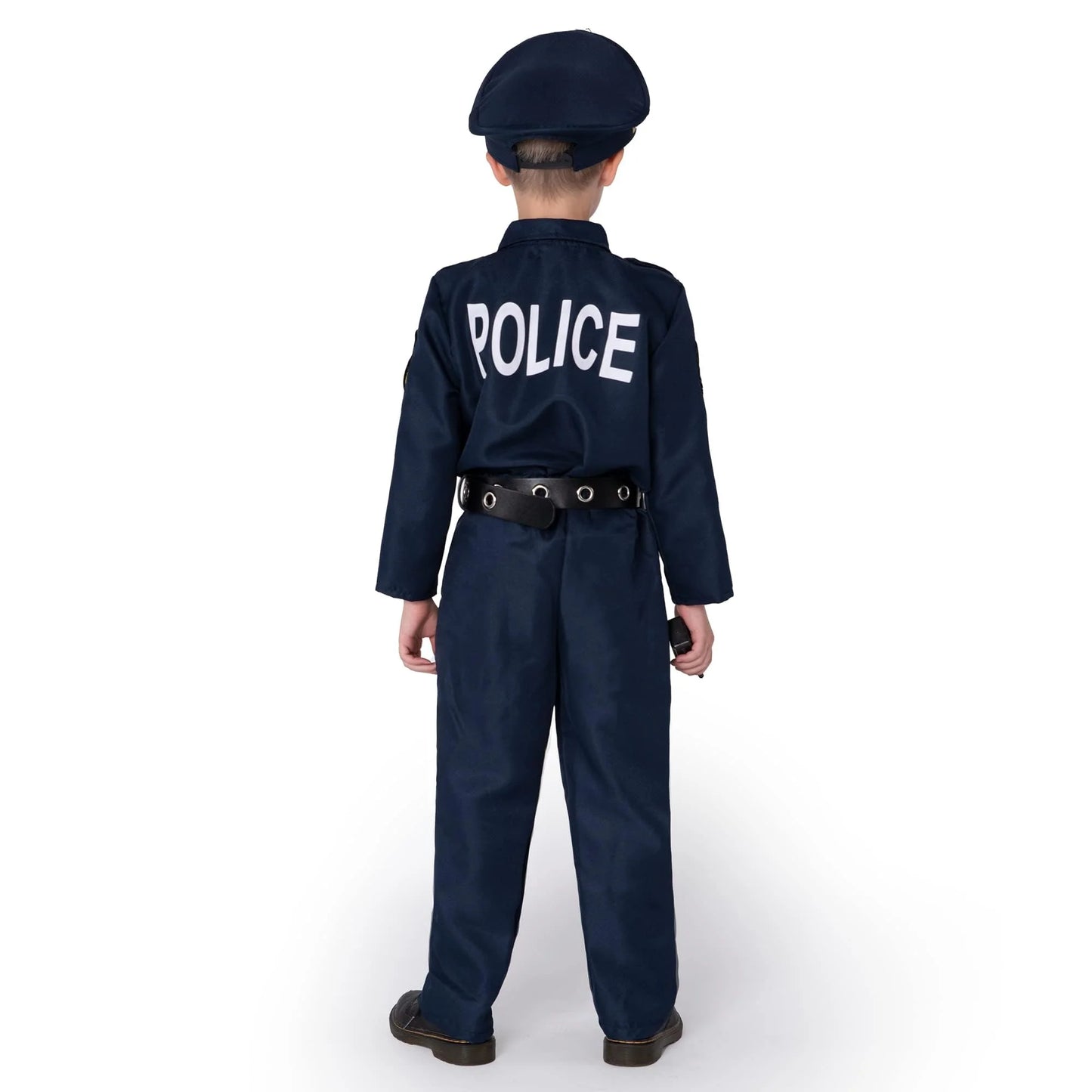 Police Officer Costume Set for Boys, Police Man Pretend Kit Halloween Costume Cosplay for Toddler Kids 3-10 Years