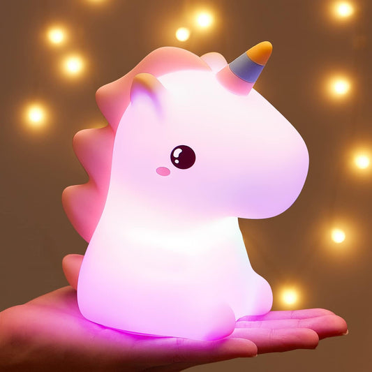 Unicorn Night Light for Kids, 16 Colors Kids Night Light Kids Lamp, Rechargeable Toddler Night Light Unicorn Lamp,Unicorn Gifts for Girls Room Decor,Silicone Baby Night Light Cute Night Light