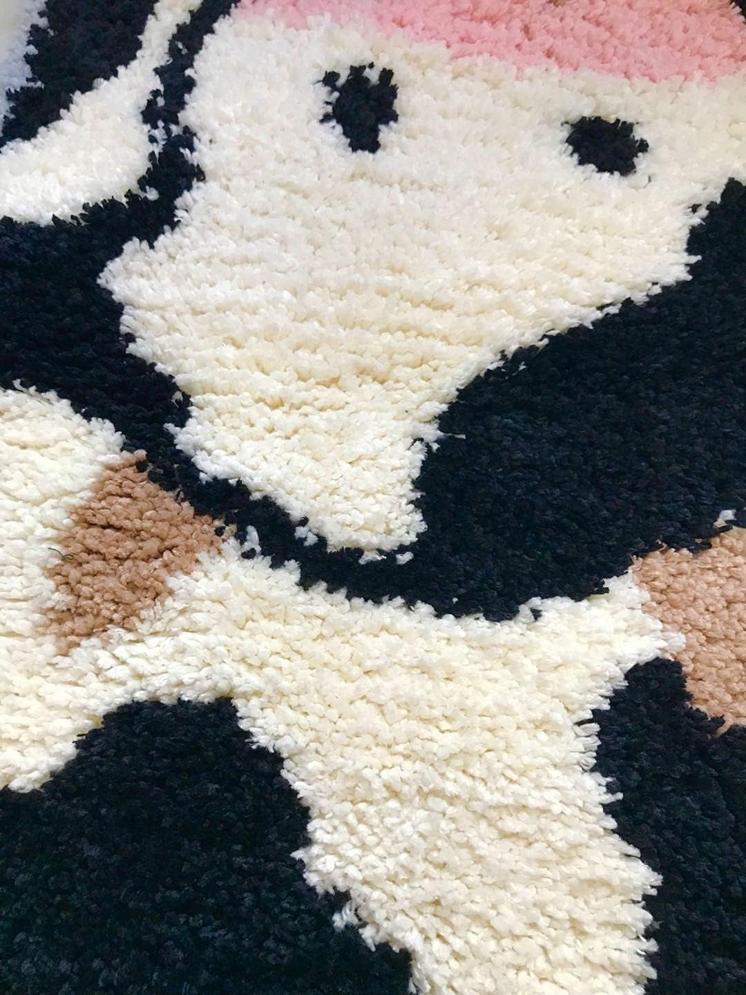 Dairy Cattle Shaped Design Bathroom Mat,Non-Slip Bath Rugs,Play Carpet Area Rug,Photography Props,Cow Indoor Mat,Kids Area Mat,Kids' Room Décor