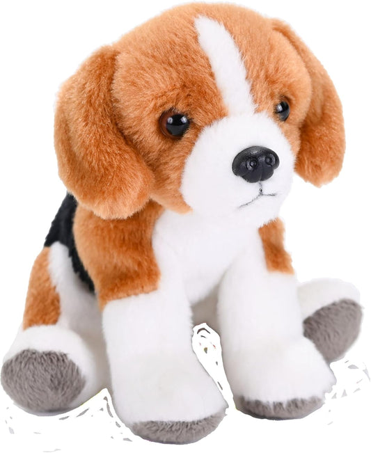 Pocketkins Eco Beagle, Stuffed Animal, 5 Inches, Plush Toy, Made from Recycled Materials, Eco Friendly