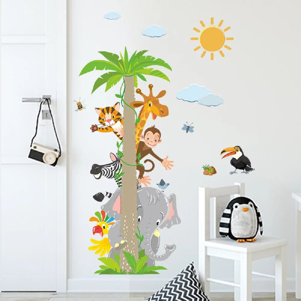 Good Night Baby Elephant and Giraffe Wall Stickers for Kids Baby Room Decorative Wall Decal