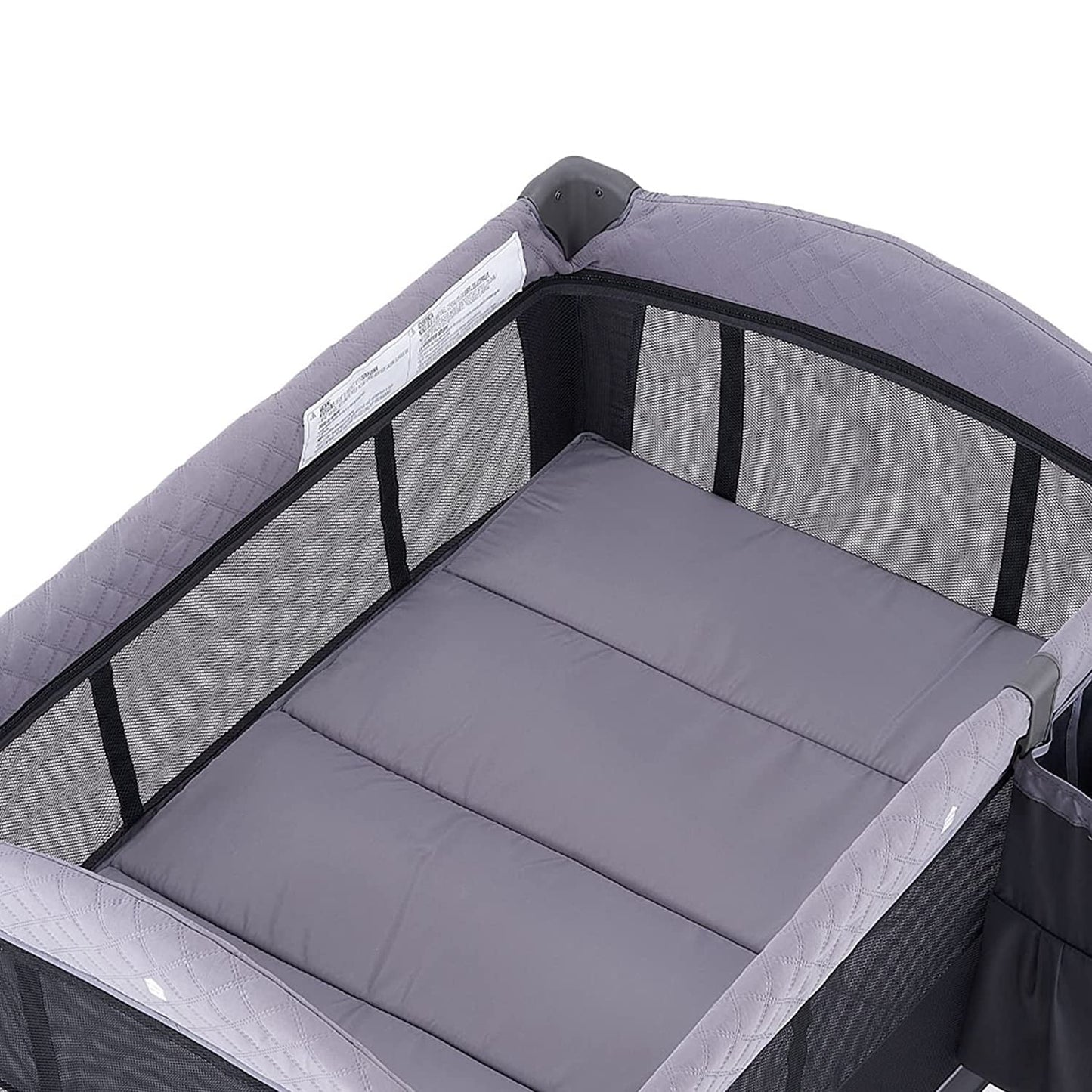 Unisex Portable Baby Play Yard Include Wheels, Canopy, Changing Table for Newborn(Grey)