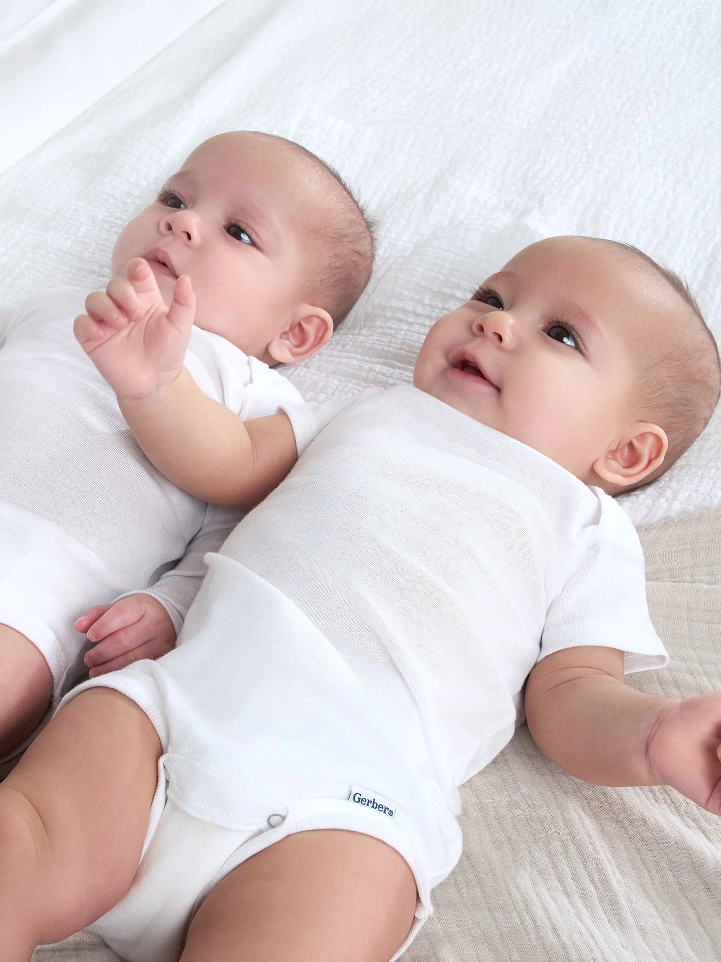 Baby Boy or Girl Unisex White Short Sleeve Cotton Bodysuit, 3-Pack, Sizes Preemie - 24 Months