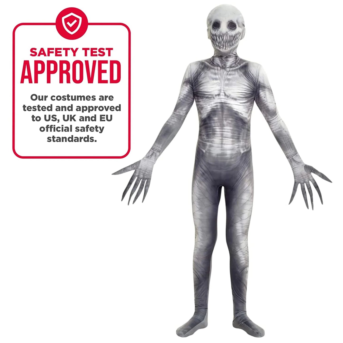 Kids the Rake Morphsuit Boys Girls Creepepasta Halloween Costume Halloween Gray L