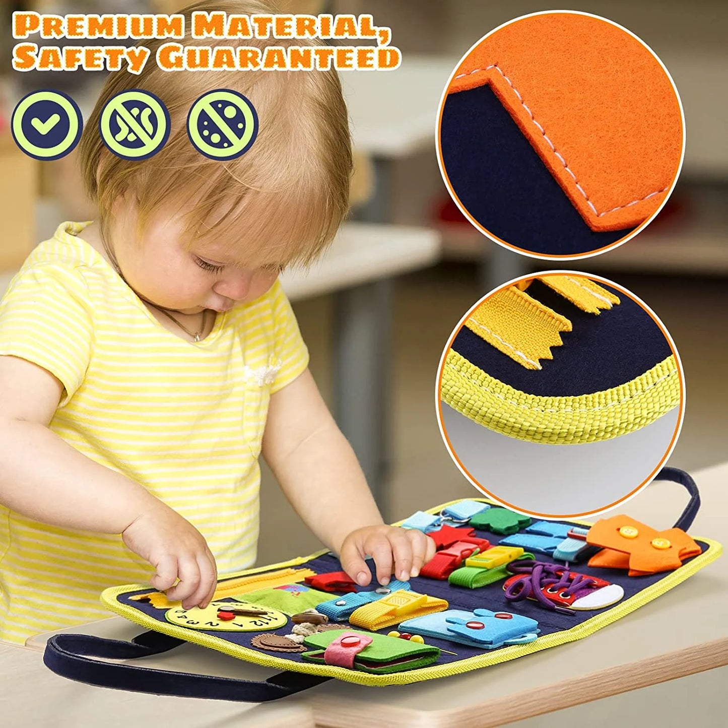 Kids Busy Board Montessori Toys for Toddlers 2 3 4 Years Old Girls Boys Gifts