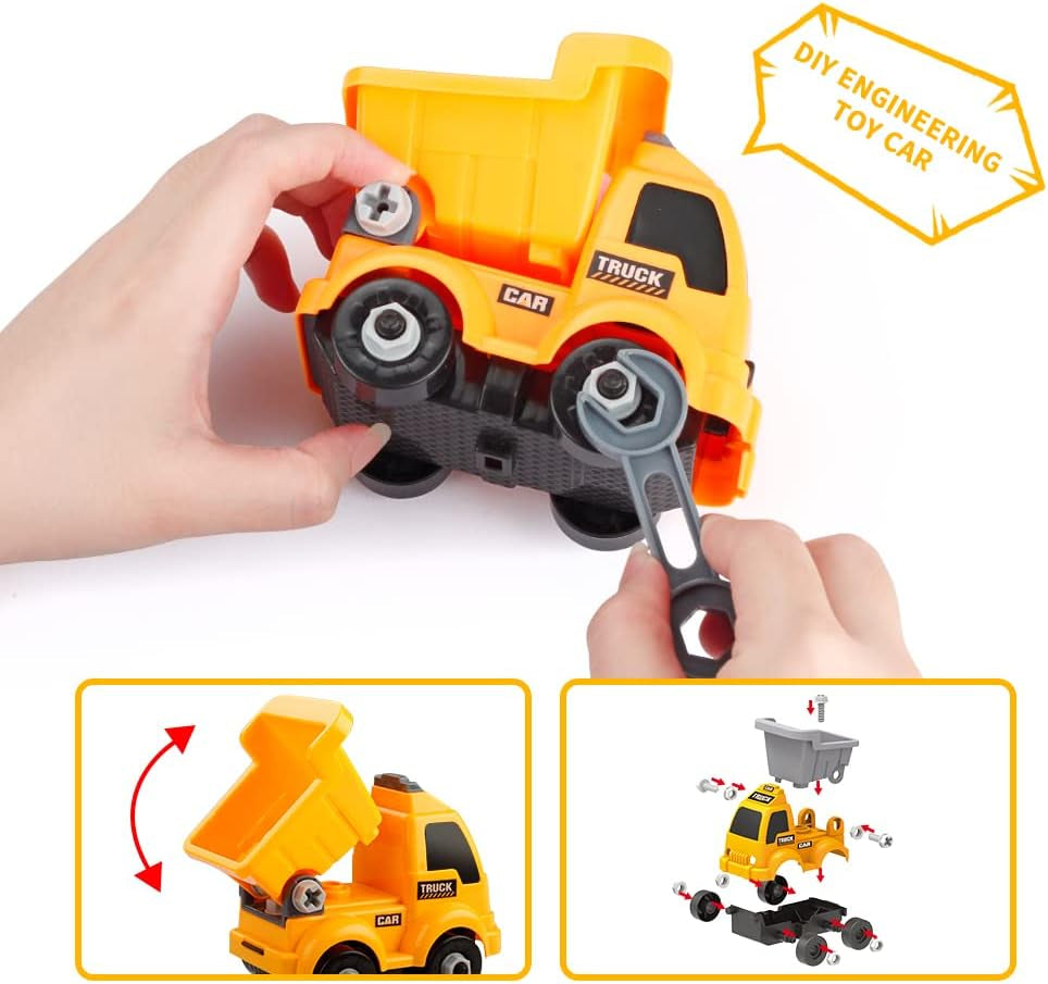 Construction Worker Costume for Boys and Toddler Builder Career Outfit Pretend Role Play Dress up for Kids,Ages 3 4 5 6 7