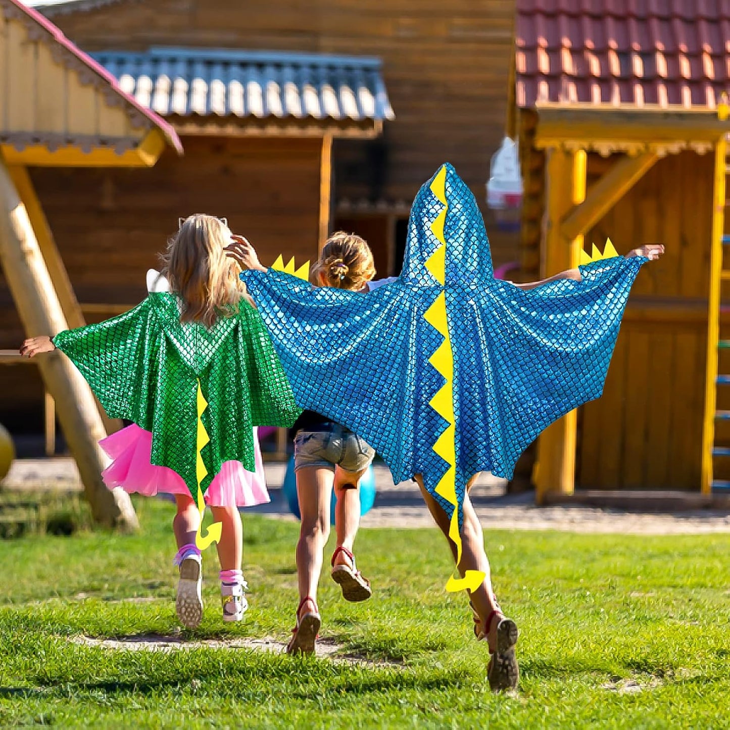 Dragon-Wings-Costume for Kids Toddler Boys Dress-Up Clothes, Dinosaur-Cape and Mask Gloves as Girls Dino Party Gift