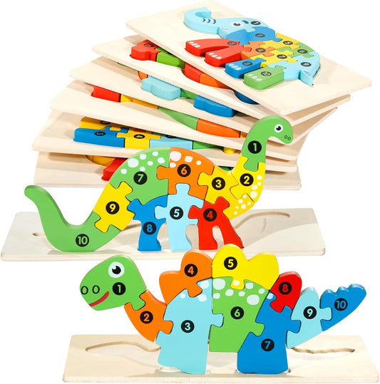 8PCS Wooden Toddler Puzzles for Kids Ages 3-5, Baby Toys for Kids Age 2 3 4 5 Years, Wooden Animal Shape Preschool Learning Jigsaw Toys for 3 Year Olds Boys Girls Gift