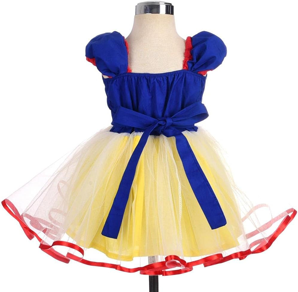 Princess Dress with Apron Summer Outfit Casual Wear for Toddler Girls Size 4T