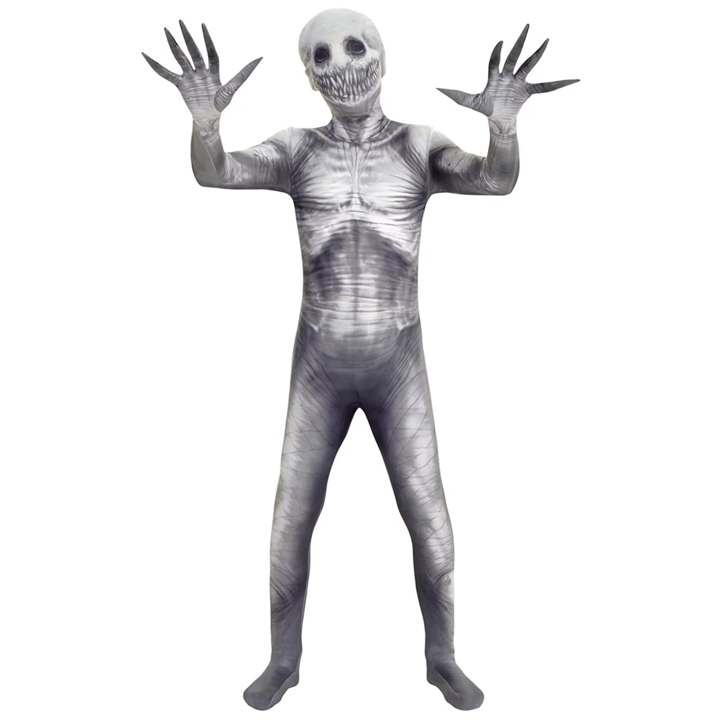 Kids the Rake Morphsuit Boys Girls Creepepasta Halloween Costume Halloween Gray L