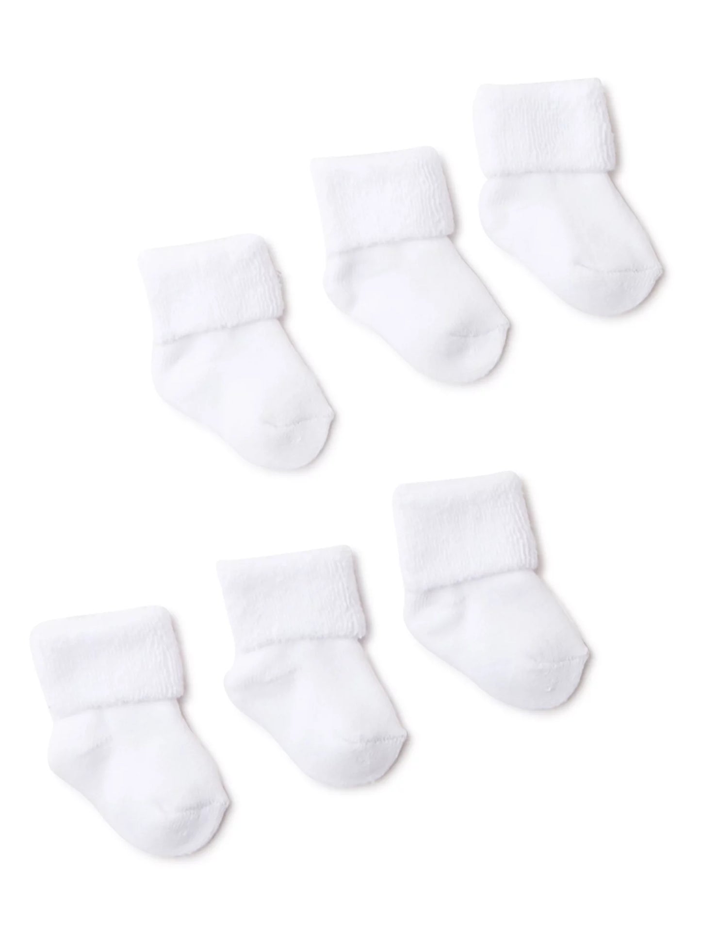 Baby Folded Cuff Terry Socks, Sizes Newborn-6 Months