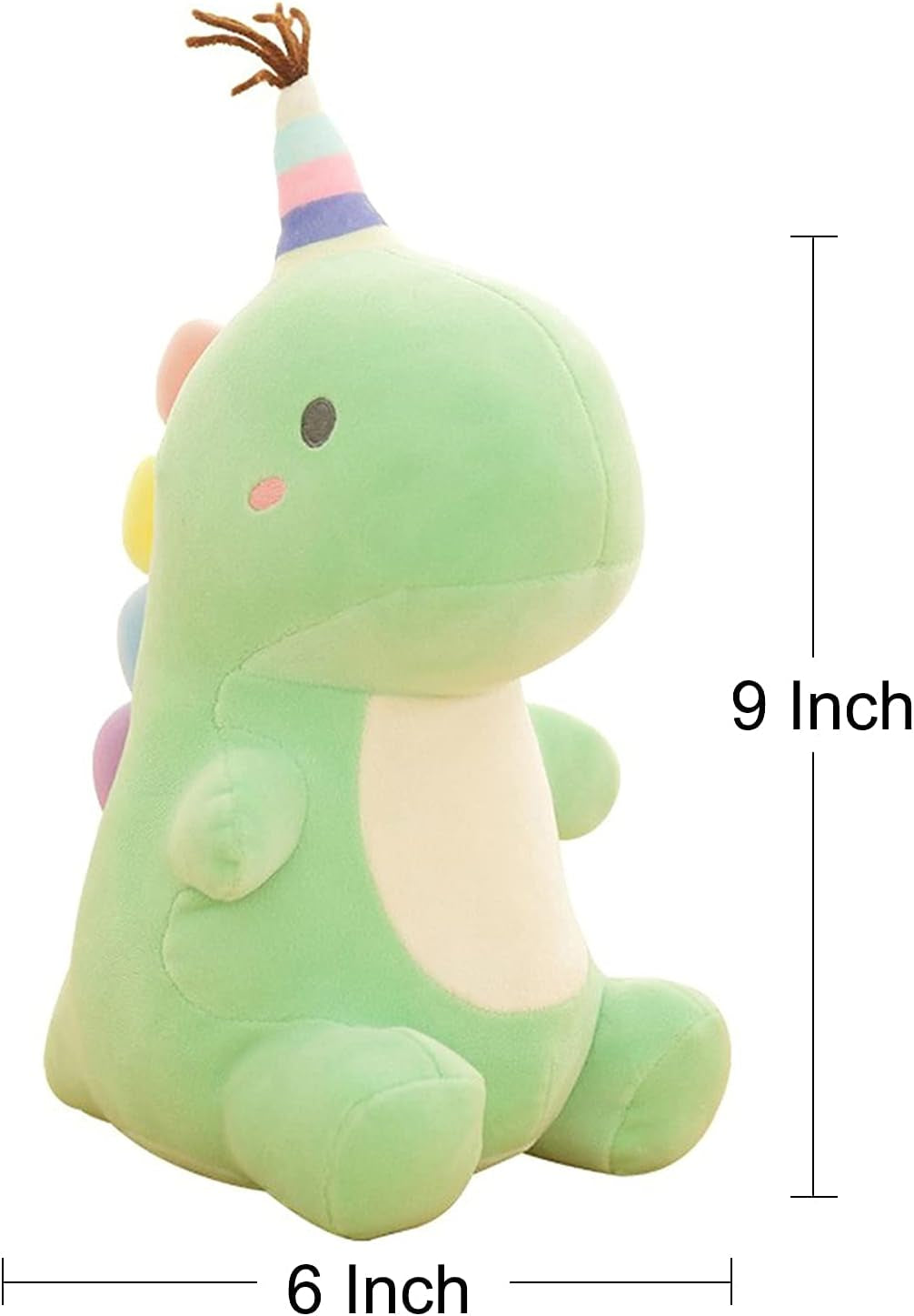 Stuffed Animal Plush Toys, Cute Dinosaur Toy, Soft Dino Plushies for Kids Plush Doll Gifts for Boys Girls (Green, 9 Inch)