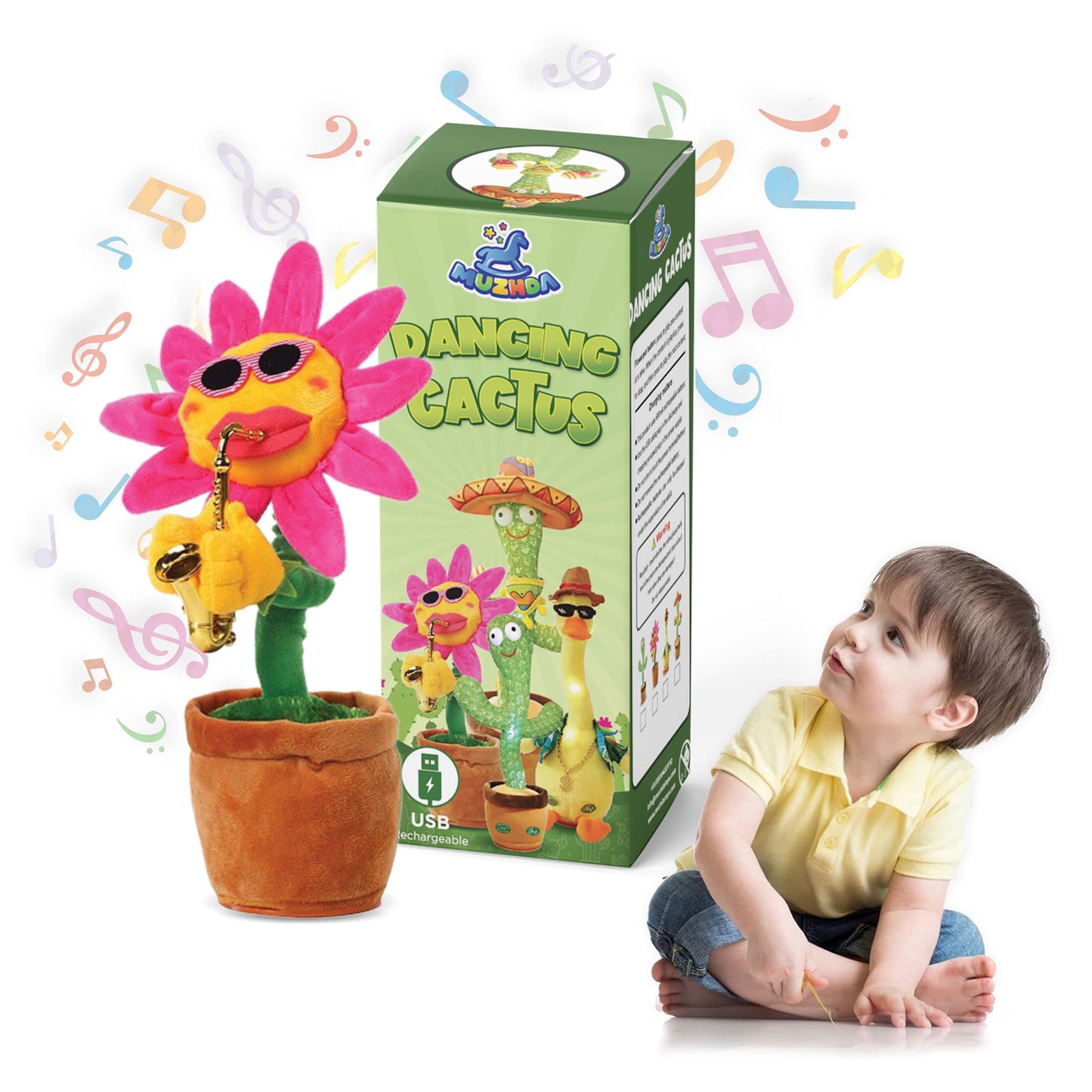 Dancing Cactus Toys, a Cactus That Can Dance, Sing, Twist, and Shine 120 English Dance Recordings Learn to Speak (Dancing Cactus Simple)