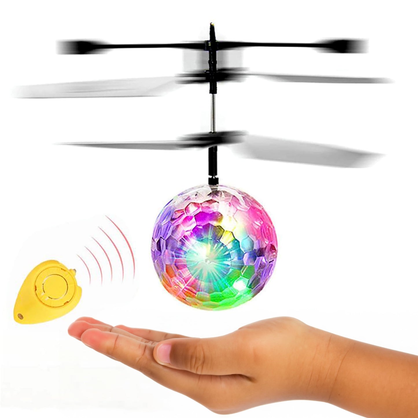 Flying Ball Toy with LED Lights: Hand-Sensing & Remote Control Drone for Kids - Perfect Birthday Gift for Toddlers and Children