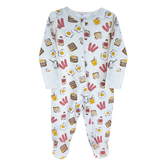 Baby Gender Neutral Zip Front Footed Sleep N Play Pajamas, Sizes Preemie-6/9 Months