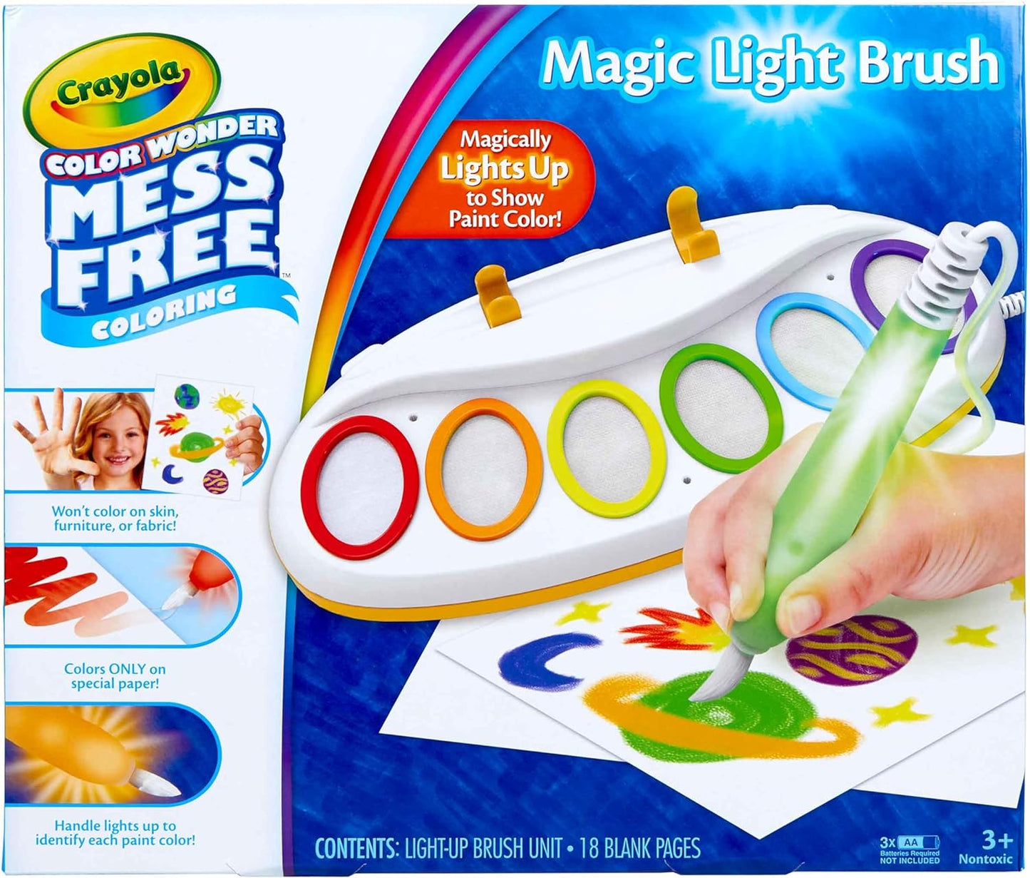 Color Wonder Magic Light Brush, Mess Free Painting, Toddler Activity, Preschool Toy, Gift for Toddlers, Ages 3+