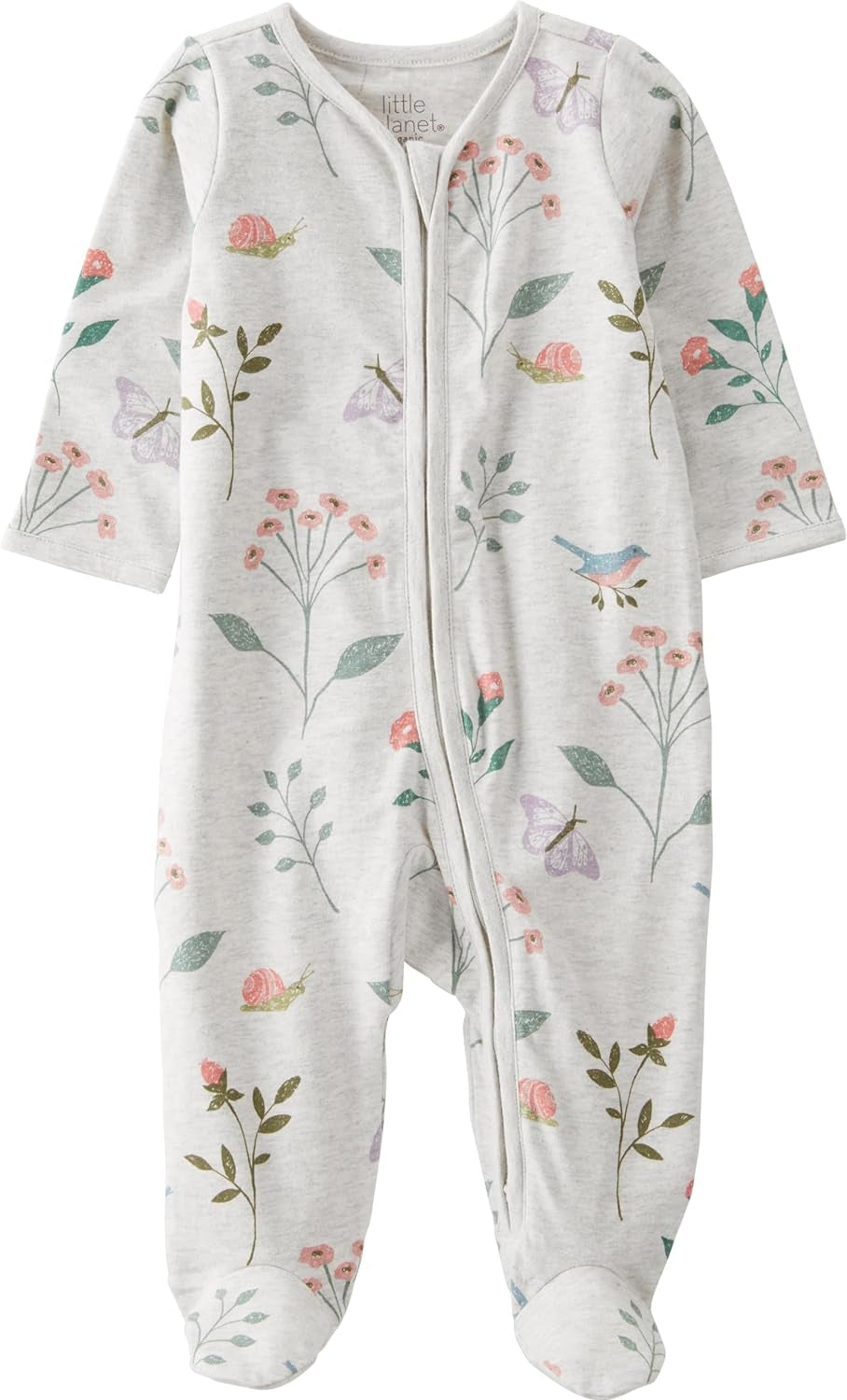 Unisex-Baby Sleep and Play Made with Organic Cotton, Botanical Butterfly Print, 3M