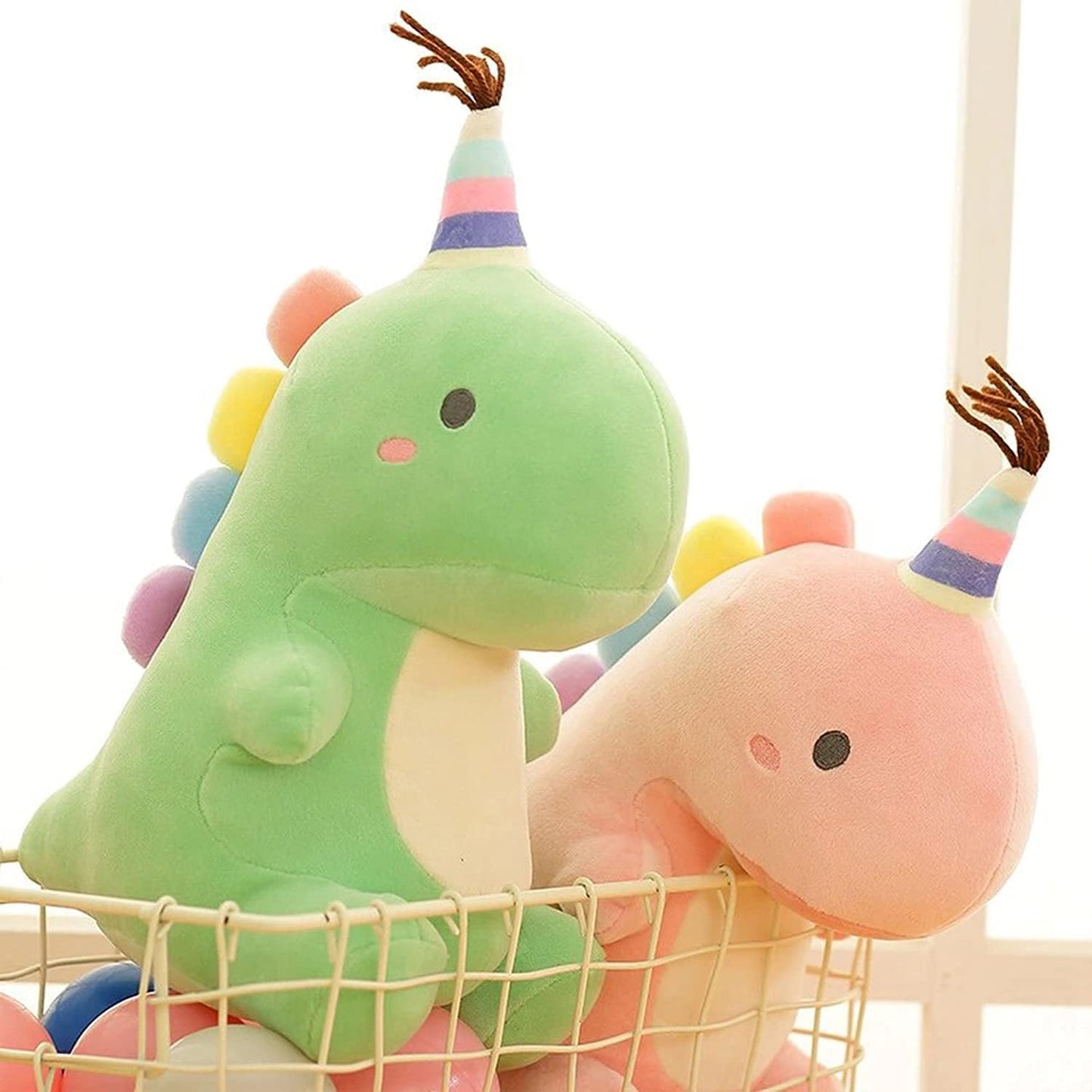 Stuffed Animal Plush Toys, Cute Dinosaur Toy, Soft Dino Plushies for Kids Plush Doll Gifts for Boys Girls (Green, 9 Inch)