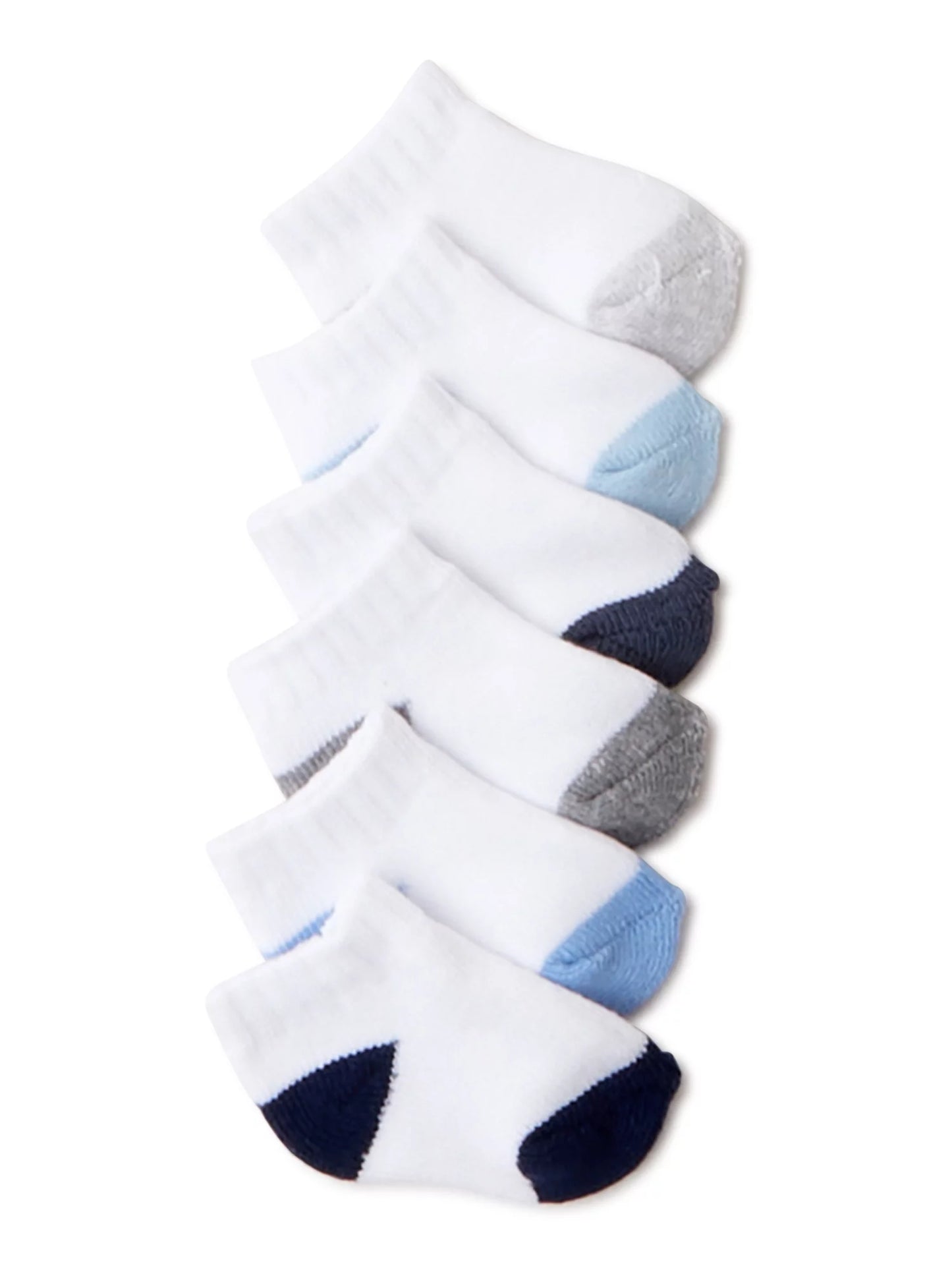 Baby Boy Low-Cut Terry Socks, 6 Pack, Sizes 0-12 Months