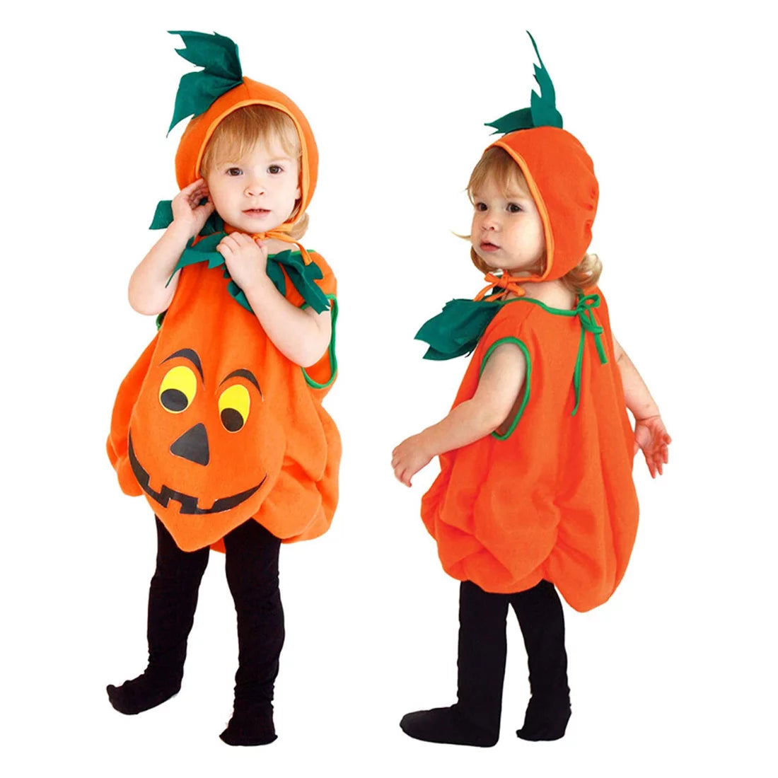 Halloween Pumpkin Costume for Toddlers Baby Boys Girls Kids, Cosplay Pumpkin Cutie Pie Costume Suits