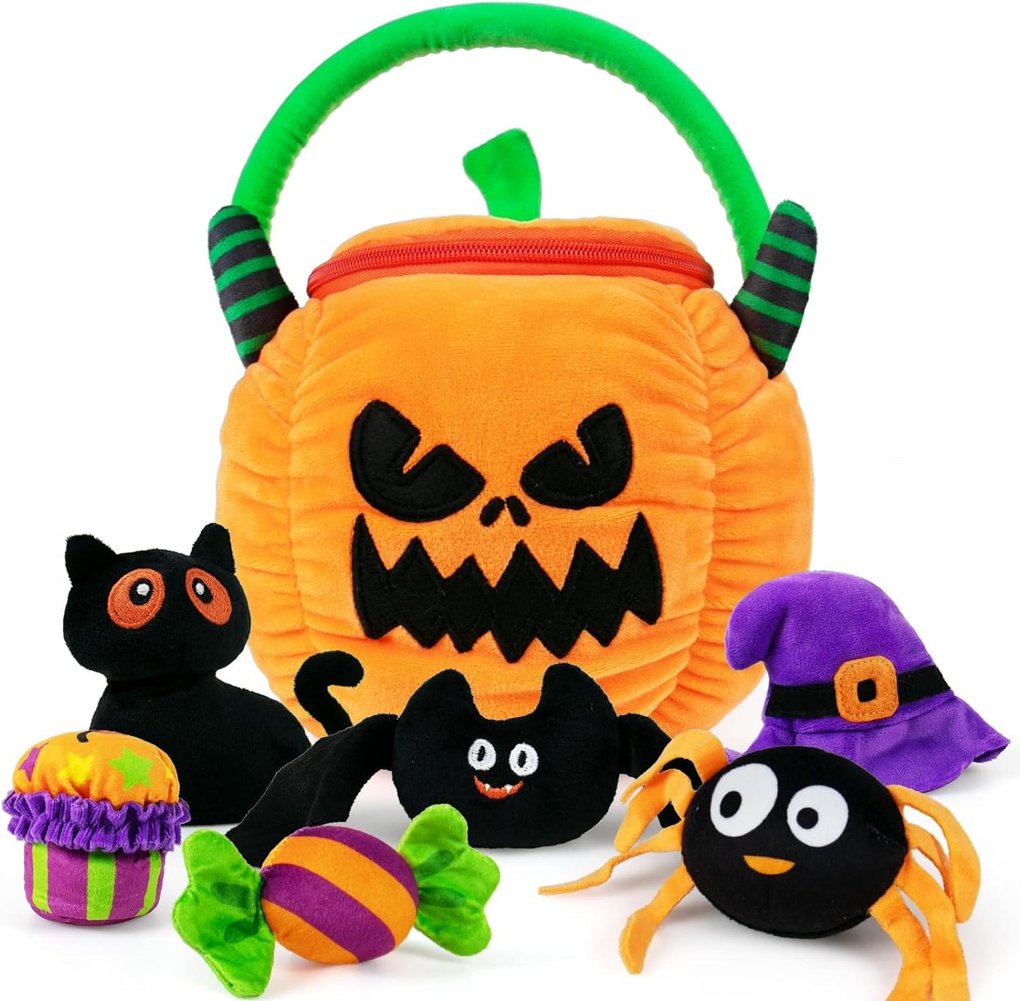 Baby'S My First Pumpkin Halloween Playset, Stuffed Pumpkin Plush Baby Toys for Halloween Theme Decoration, Halloween Playset, Party Favor Supplies