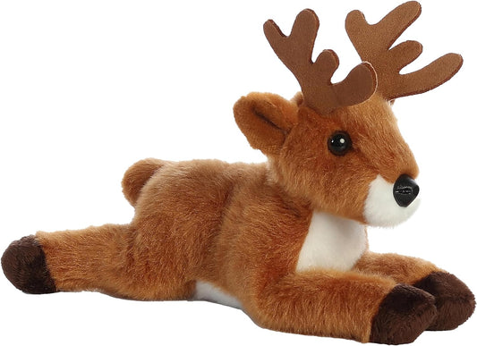 ® Adorable Mini Flopsie™ Deer Stuffed Animal - Playful Ease - Timeless Companions - Brown 8 Inches