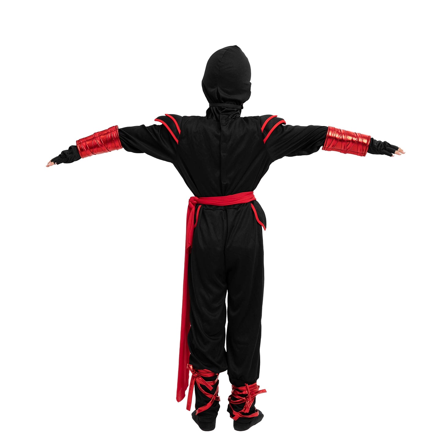 Red Ninja Costume for Kids Halloween Dress up Party Outfit Set, L