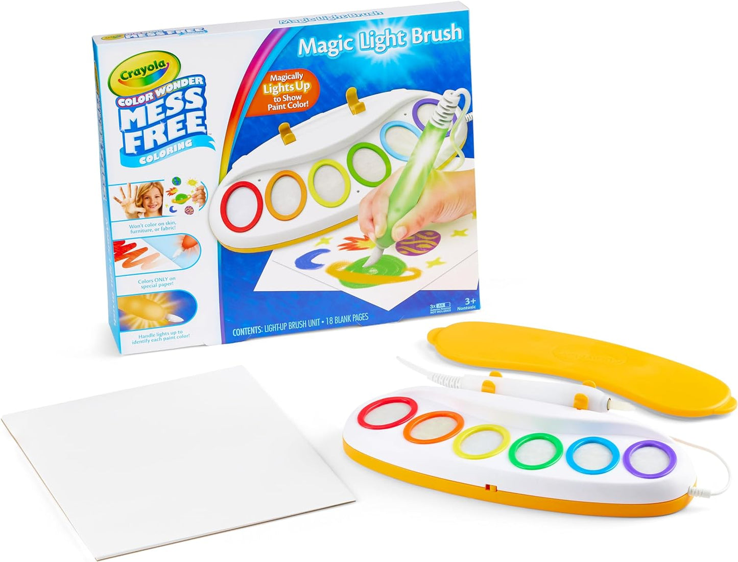 Color Wonder Magic Light Brush, Mess Free Painting, Toddler Activity, Preschool Toy, Gift for Toddlers, Ages 3+