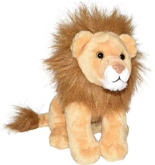 Wild Calls Lion, Authentic Animal Sound, Stuffed Animal, Eight Inches, Gift for Kids, Plush Toy, Fill Is Spun Recycled Water Bottles