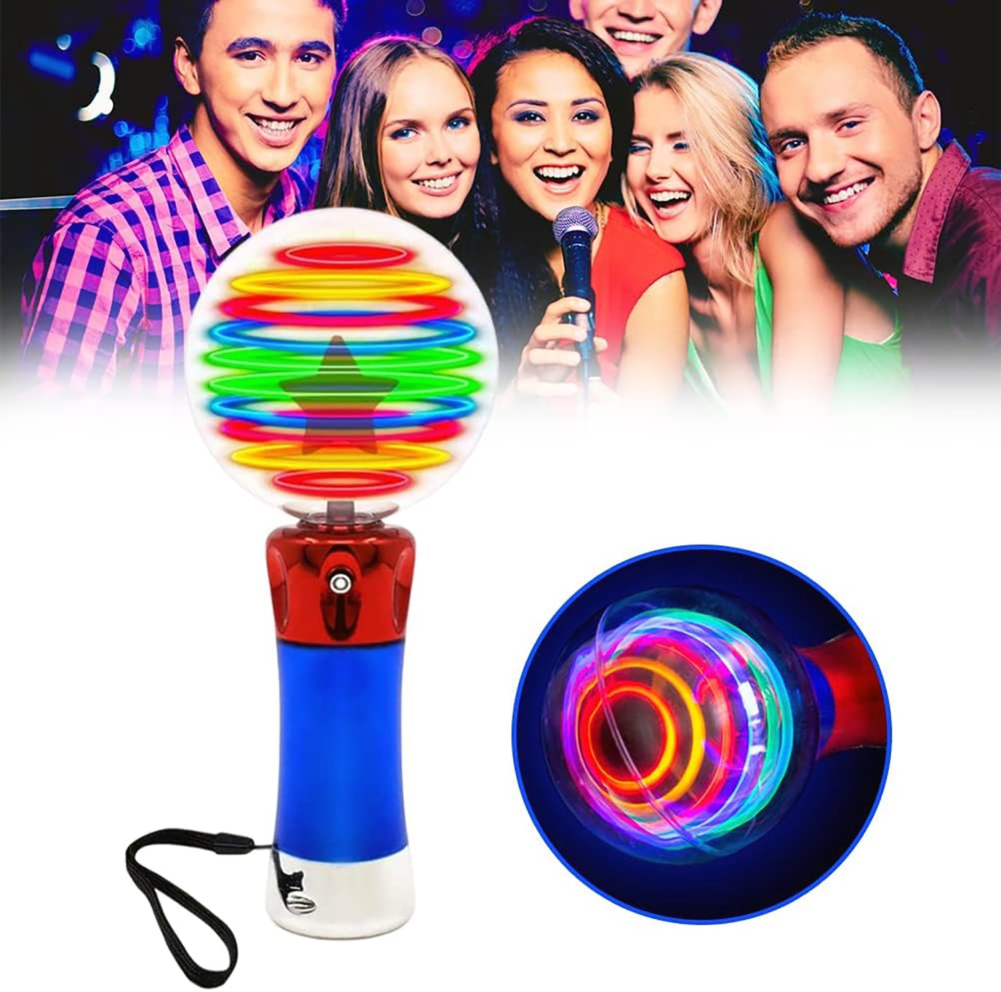 Spinning Ball Magic Stick Spin Toy Light up Toys